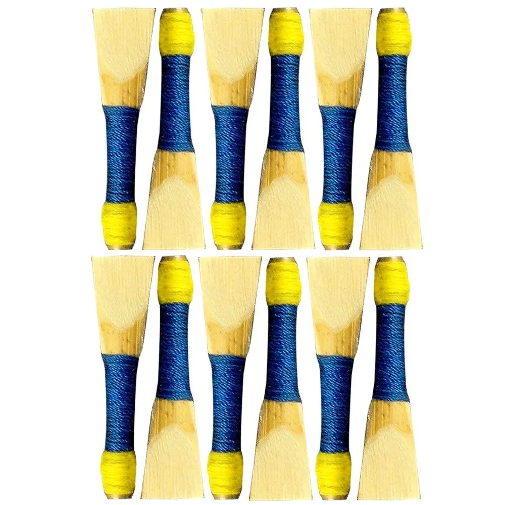 Bagpipe Chanter Reeds, 12-Piece Blue Spanish Cane Medium Reeds for Easy Play, Ready-to-Play Musical Instrument Accessory with Sleek Appearance