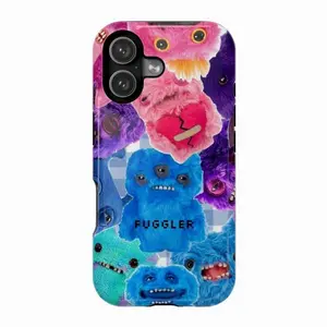 Fuggler Neon Plushcore Phone Case | Weirdcore Cute Monster Phone Cover | Colorful Stuffed Toy Design | Cover for IPhone 17 16 15 14 13 12 SE Max Pro Samsung galaxy 5XD