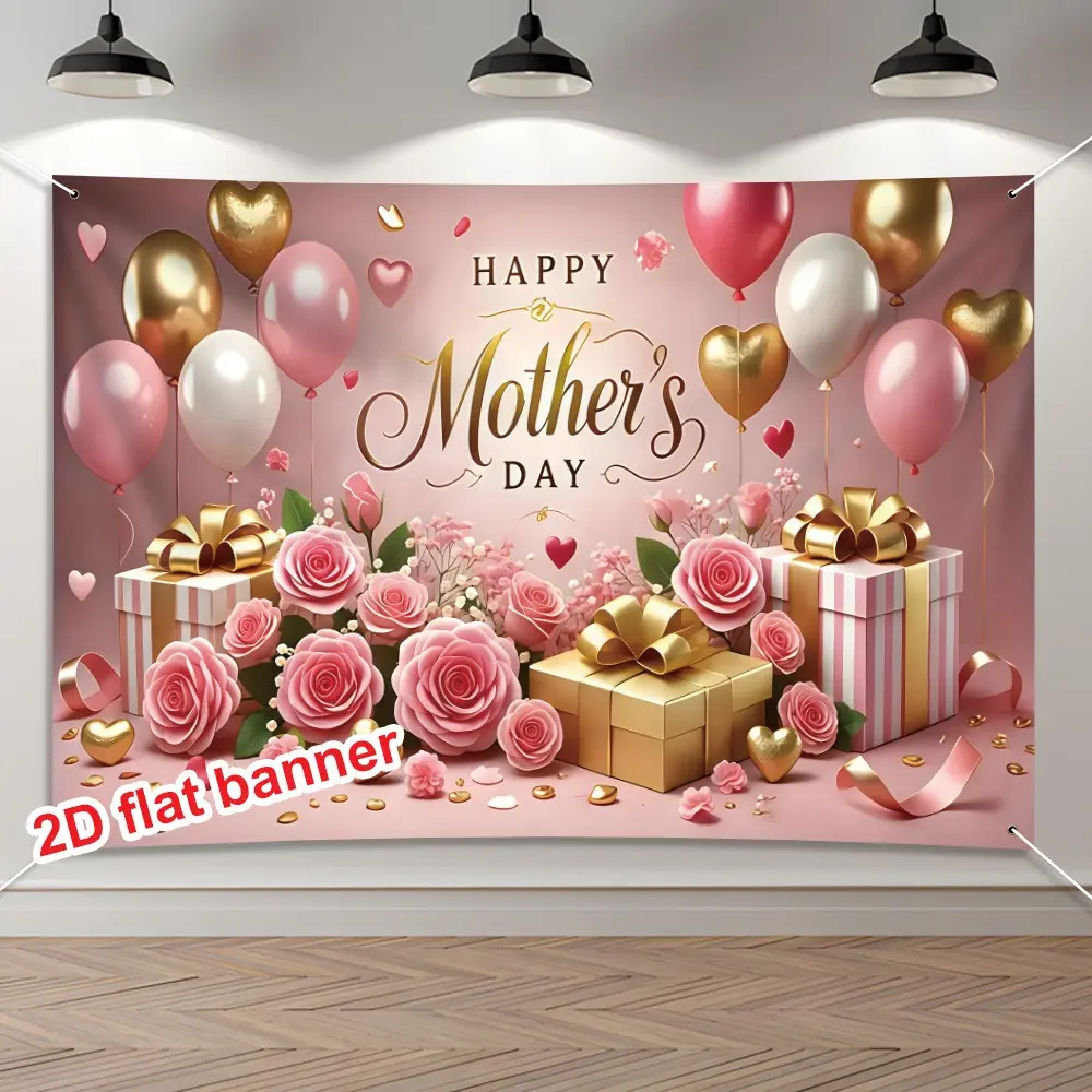 Happy Birthday Banner, Cute First Birthday Party Decoration, Party Decorations Banners, Decorative Banner, Polyester Background, Easy to Hang, Home Room Garden Wedding Photo Wall Prop