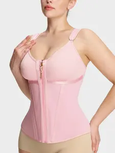 1 Count Shapewear Vest Tops With Bra, Fajas, Women's Tummy Control Waist Trainer, Colombian Shapewear, Workout Shapewear Tank Tops With Adiustable Shoulder Strap, Waist Cincher, Shapewear Belts, Womenswear, Perfect For Daily Wear & Training Use