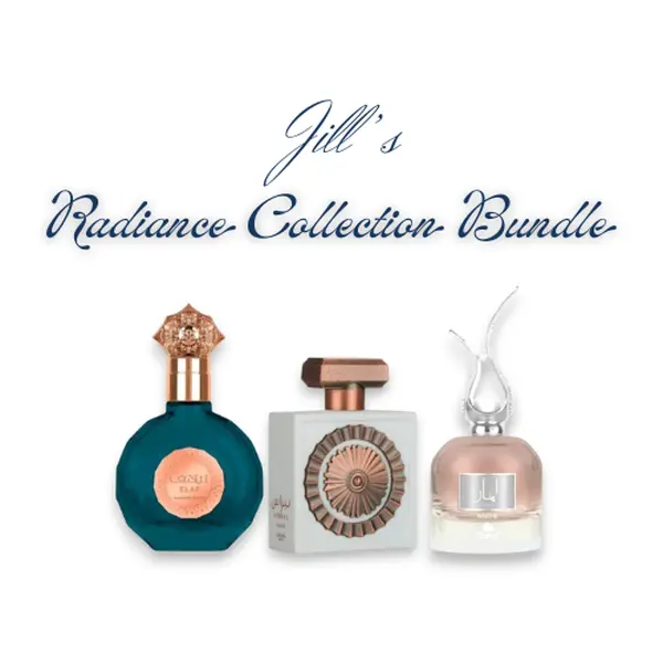 Jill’s Radiance Collection Bundle | Mamlakat Elaf + Lattafa Nebras Elixir + Zakat Lamar Nude | Women's Fragrance | 100 ML - 3.4 OZ | Eau De Parfum | Vanilla - Lavender & Cacao