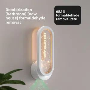 Small Negative Ion Air Purifier for Bathroom Toilet Odor Removal Deodorizer Formaldehyde Remover with Starry Atmosphere Light