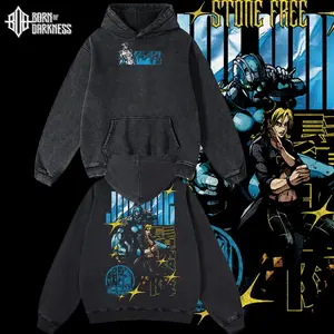 BOD - Jolyne JoJo's Bizarre Adventure Vintage Unisex Oversize Washed Cotton T-shirt Hoodie, Anime Graphic Tee, Manga Anime Lover, Anime Merch Fan, Outfits Men, Boys Merch Top