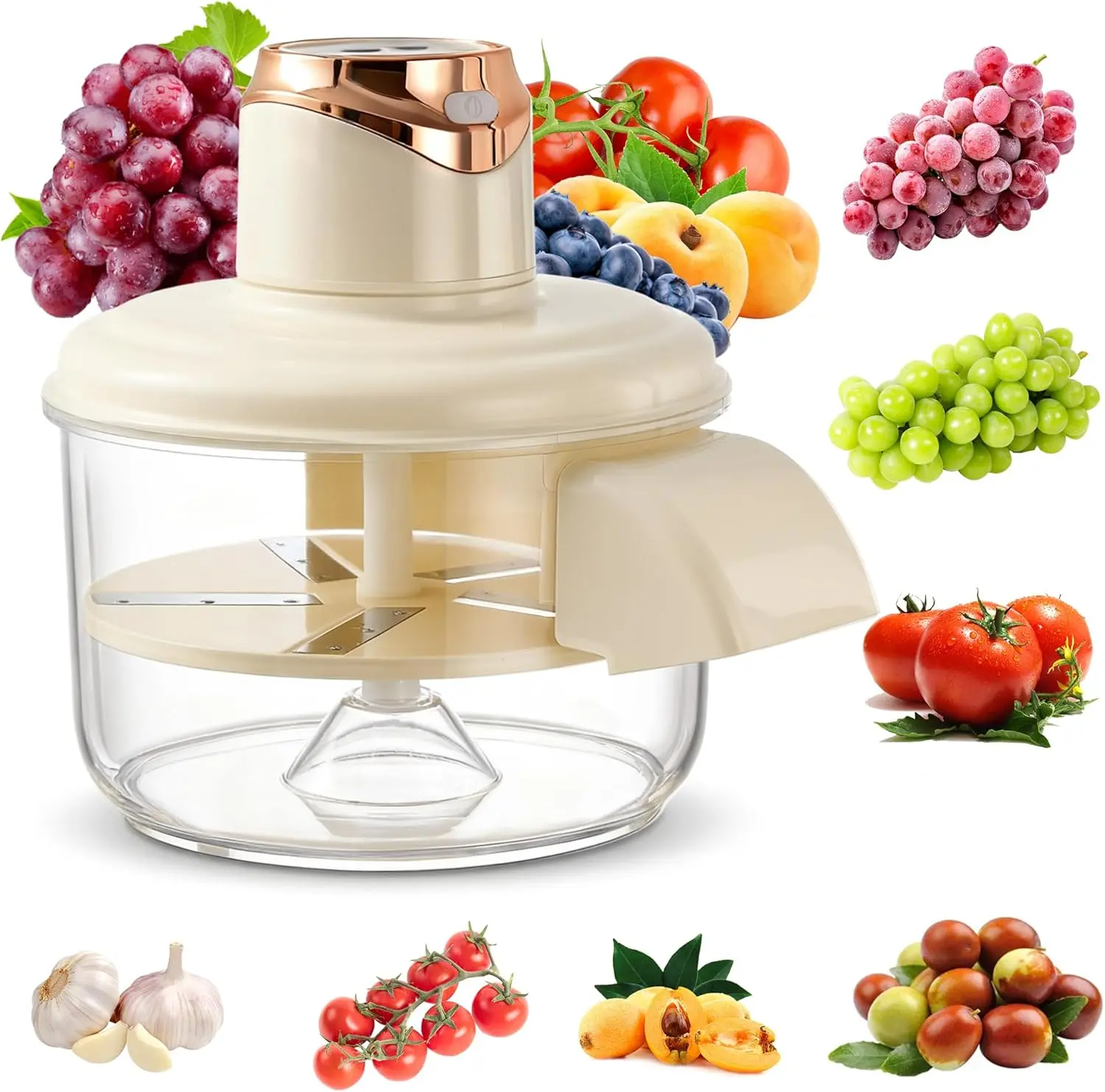Automatic Electric Peeler Machine for Grapes, Garlic & Cherry Tomatoes - 20s Fast Skin Remover, Rechargeable & Easy to Clean for Home & Commercial Kitchen Use