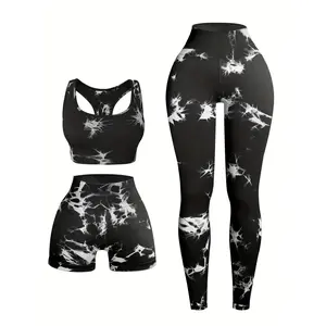 Women's Sports Fitness Yoga Set - High-Waisted Long Pants - Shorts Lingerie