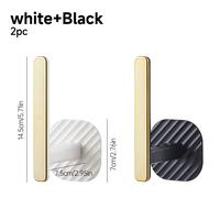 Non perforated hook - white+black(2-pack)