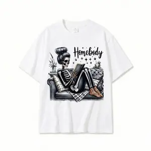 Graphic T-shirt HOMEBODY GLITTER SKELLY Unisex Short Sleeve Super Soft Comfort T-Shirt for Men and Women Guatemalan Pride Teddy Bear Design Casual |   TikTok viral tee, cozy aesthetic, cute graphic shirt, unisex streetwear, comfy everyday outfit, gift ide