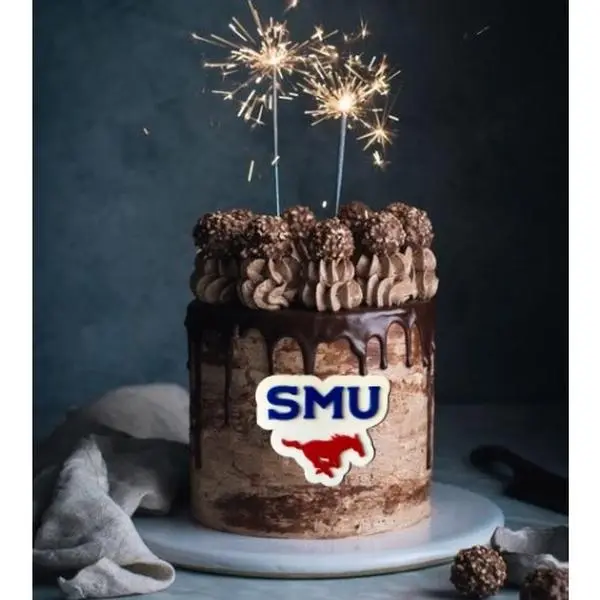 Southern Methodist University SMU themed acrylic cake Charm