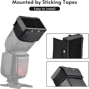 Universal Camera Flash Honeycomb Grid Metal Accessory for Nikon and Sony, Godox Speedlite Compatible, Easy Installation Accessory, Photographic Fill Light