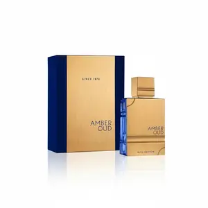 Al Haramain Amber Oud Blue Edition EDP - 2.0 oz (60ml) Unisex Arabian Perfume, Intense Fresh-Woody Blue Fragrance, Long-Lasting Luxury Cologne
