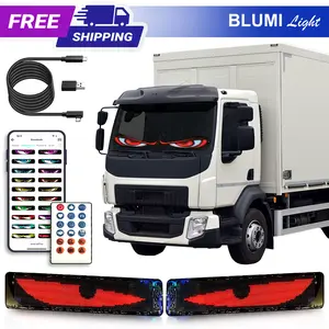 Blumi Light Programmable Flexible LED Digital Display, Smart APP Control, DIY Pattern Animation Matrix Panel Board Banner LED Lights for Car (19.2" x 4.3")