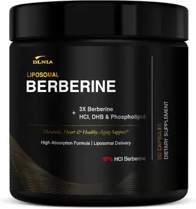 Liposomal Berberine Supplement – 3X Strength Berberine Matrix with DHB, Phospholipids, CoQ10, ALA, Vitamin D3, Chromium, Cinnamon