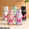 1pc 20oz 316 Stainless Steel Tumbler Insulated Cup with Pink Butterfly and Flowers Print, Insulated Travel Drinkware, Large Capacity Hiking Cup, Ideal Gift, Suitable for Sports, Fitness, Outdoor Travel