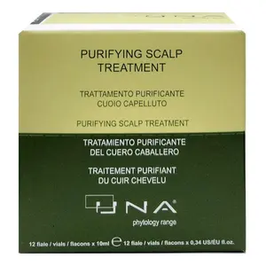 UNA Phytology Range Rolland Purifying Scalp Treatment Vials (12 x 0.34 Fl Oz) - Antifungus Haircare Intensive Treatment for Healthy, Smooth Scalp, Fungus