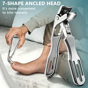 Large Elbow Toenail Pliers, Thick Nail, Hard Nail, Specially Designed For Elderly Women, Pregnant Women, Sharp Stainless Steel Scissors, No Need To Bend Over, Ergonomically Designed For Both Men And Women