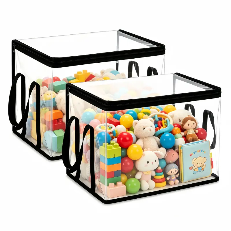 College Dorm Essentials! Heavy Duty Clear Storage Bins with Lids, Reinforced Handles & Heavy-Duty Zippers, Clear Storage Totes for Clothes, Toys, Bedding and Daily Household Supplies