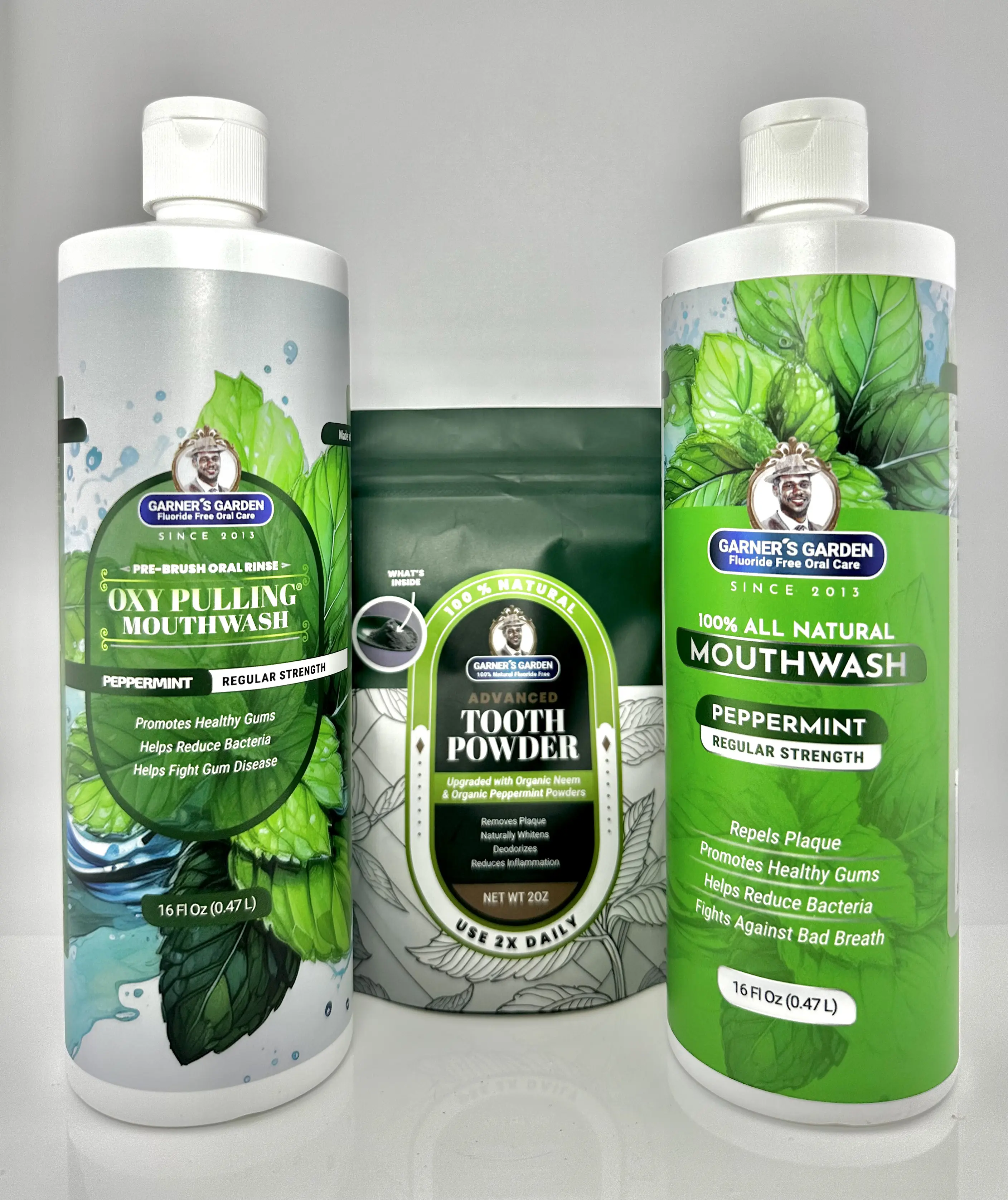 Garner's Garden Oral Care Trio Tooth Powder and Mouthwash Garner's Garden Oral Care Trio Tooth Powder and Mouthwash