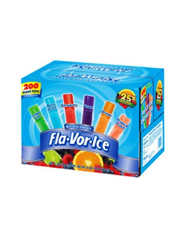 Flavor Ice Plus Assorted Flavors with Juice, 200-Count