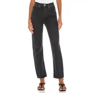 AGOLDE 90's Pinch Waist Jeans in Black Tea