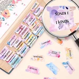 Bible Tabs with Unique Stickers, Bible Tabs for Women, Laminated Bible Tabs, Christian Gifts, Large Print Bible Tabs for Easy Navigation, Bible Book Index Tabs Labels, Bible Study Supplies ,Journaling Accessories Christian Gifts for Men