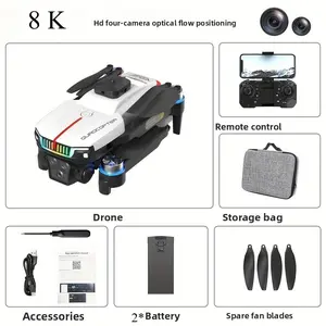 360° Obstacle Avoidance RC Quadcopter, 8K Triple Camera Brushless Drone