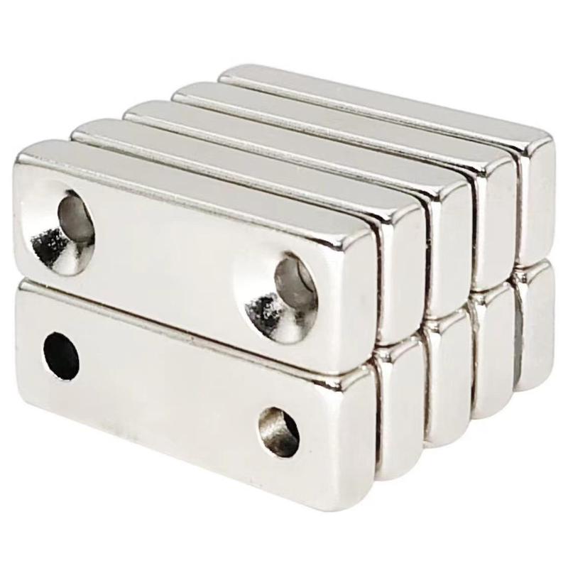 Strong Neodymium Square Magnets, Double Hole Design Magnets, Durable ...