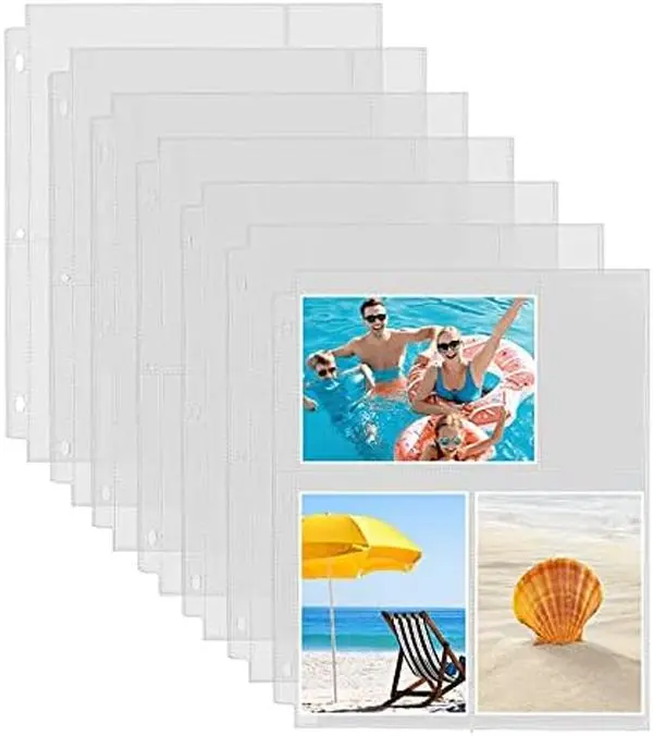 30 Pack Photo Sleeves for 3 Ring Binder (4x6, for 180 Photos), Archival Page Protectors, Clear Plastic Refill Pages, Postcard Sleeves, Acid-Free, Sheets, Polypropylene