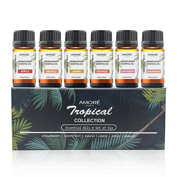 TagCo USA Amore Paris Tropical Collection 100% Essential Oil Gift Set (6-Piece)