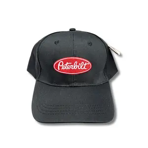 Peterbilt Snapback Hat - Black with Red Logo Adjustable Baseball Cap for Men and Women Unisex Design Comfortable Fit Versatile Use