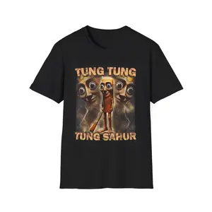 Tung Tung Tung Sahur T-Shirt | Funny Cartoon Character Ramadan Sahur Design