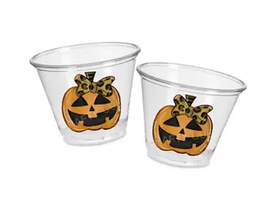 HALLOWEEN PARTY CUPS - Little Pumpkin Halloween Cups Halloween Decorations Halloween Birthday Pumpkin Party Cups Halloween First Birthday