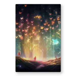 212 MAIN Light 24x36 in. Metallic Decorative Large Wall-Mounted Metal Print - "A Dream Come True" Black Home Decor Art, Metallic Decorative Prints