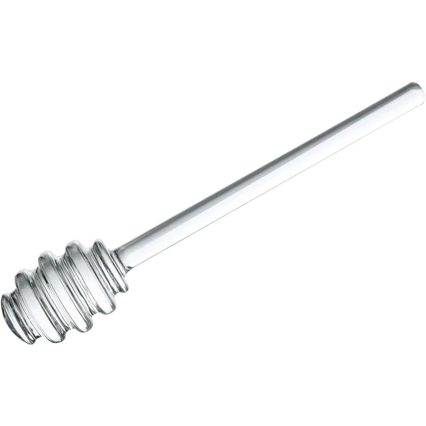 Glass Honey Dipper, 6 Inches Clear Drizzler for Honeypot, Honeycomb Spoon Mixing Stirrer, Honey Server for Honey Jar, Wedding Party Favors, 1 Pack, Dishwasher Safe