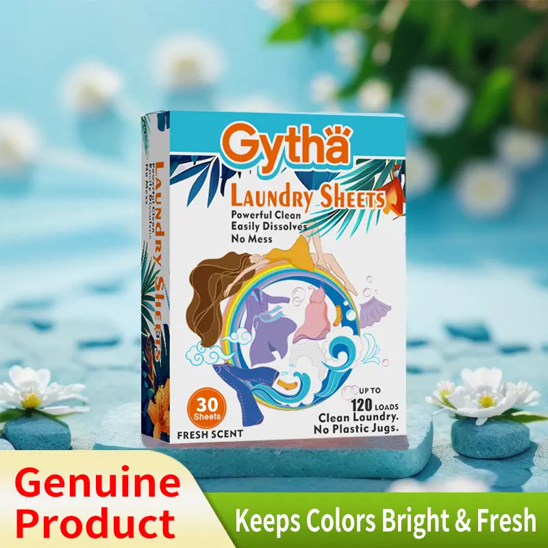 Eco-friendly Laundry Sheets - Fresh Scent - Suitable for Home/Travel/Apartment/Dorm - Gytha Plastic-Free and Liquid-Free Laundry Sheets