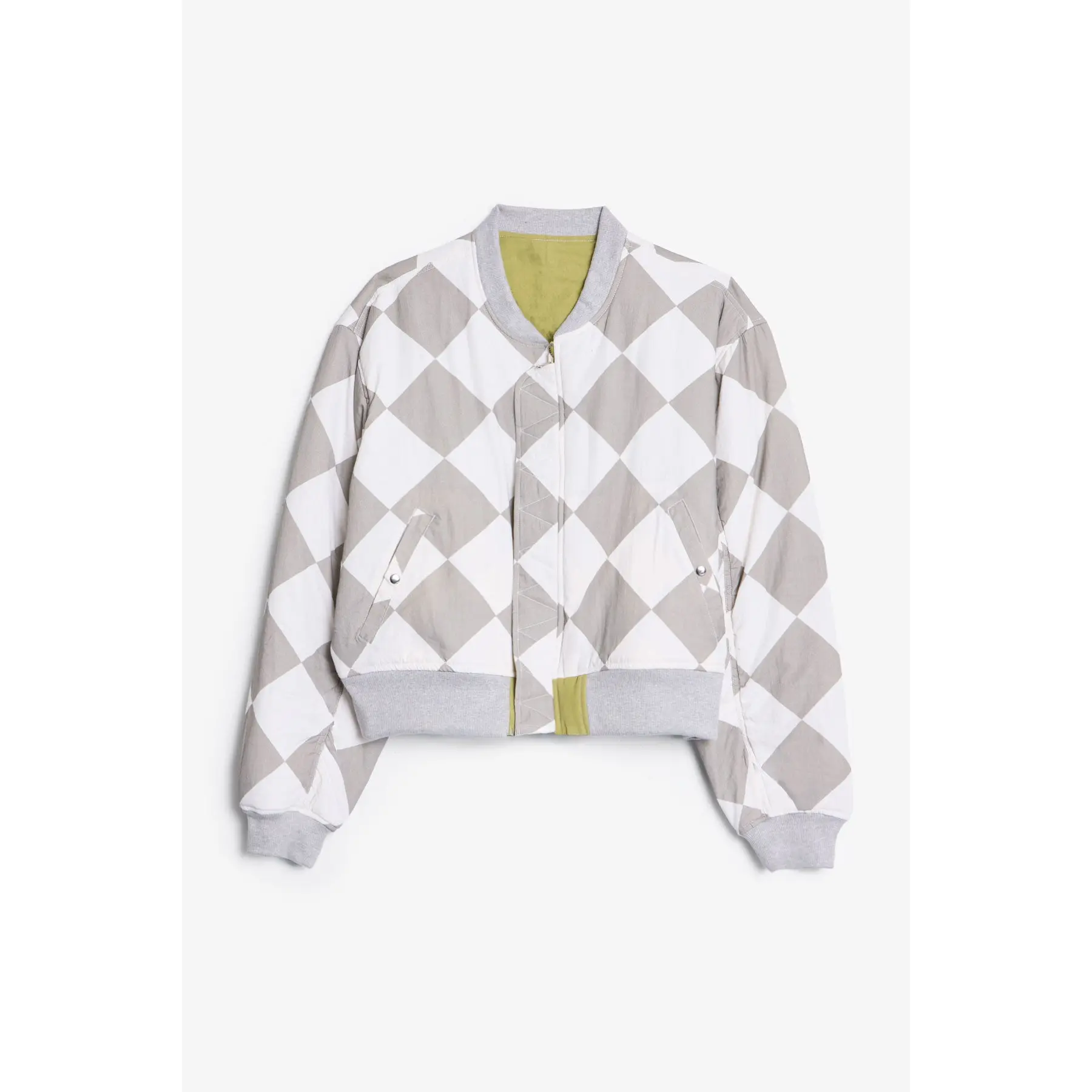 mnml Overwashed Reversible Bomber Jacket - Olive mnml Overwashed Reversible Bomber Jacket - Olive