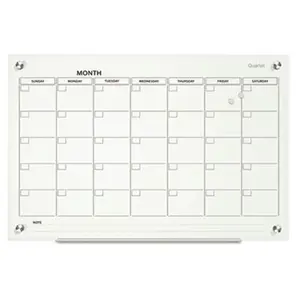 212 MAIN Quartet Infinity Magnetic Glass Calendar Board, Office Organizer with Glass Material