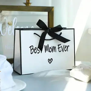 Best Mom Gift Bag, Elegant Birthday Party Return Bag, Party Goodie Bags, Party Supplies, Foldable Shopping Bag, Perfect for Mother's Day Decorations, Durable Material, Women's Gift