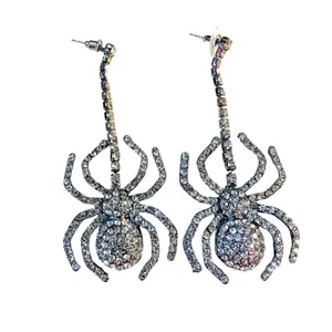 Spider Bling Rhinestone Earrings