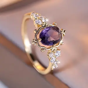 Vintage Princess-Style Purple Lavender Ring