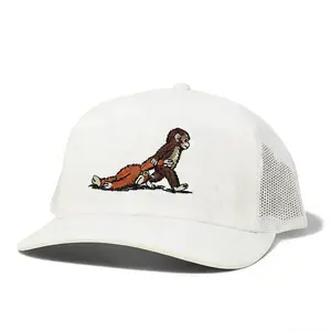 Punch Monkey Embroidered Trucker Hat – Funny Graphic Snapback Cap, Adjustable Mesh Hat for Men & Women, Vintage Streetwear Baseball Cap, Trendy Gift Idea