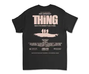 The Thing John Carpenter Black T-Shirt Tee Horror Film Shirt, Fashion Cotton, Full Colors, Full Sizes, For Men, For Women