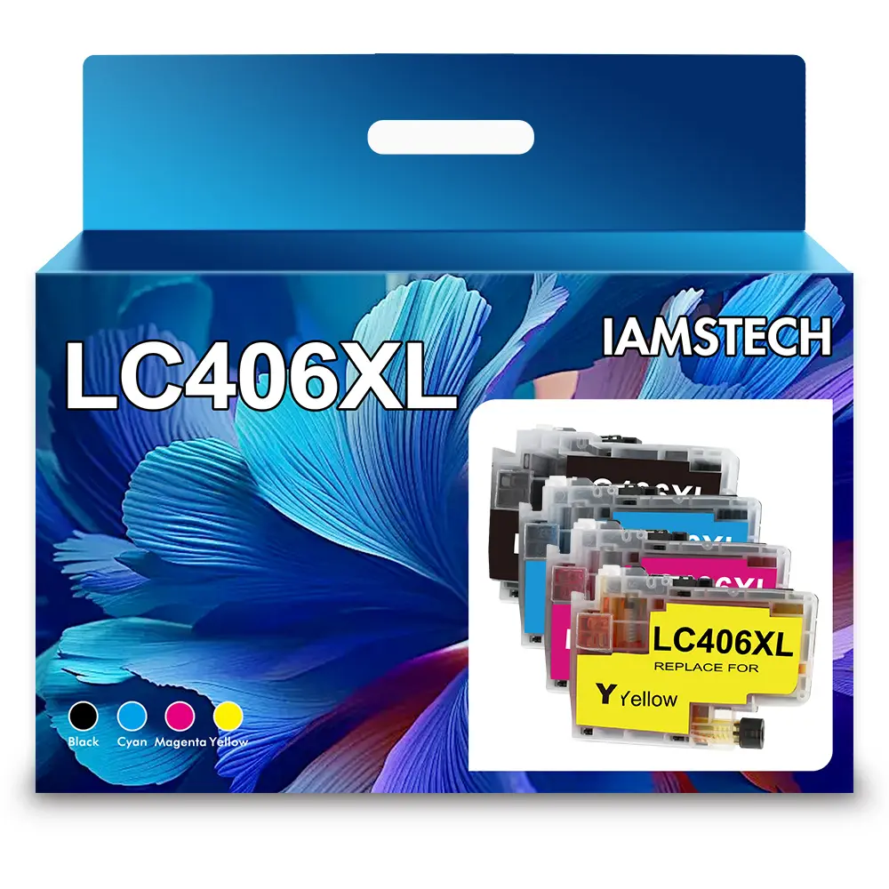 LC406 LC406XL Ink Cartridges for Brother Printer MFC-J5855DW 4335DW | Compatible for 406XL LC 406 XL MFC-J6555DW J4535DW J6955DW MFC-J4345DW - 4 Pack High Yields Black Cyan Magenta Yellow