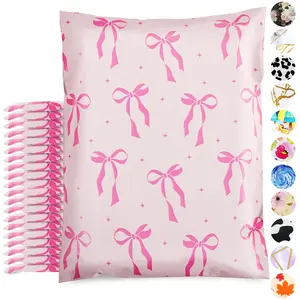 Pack of 100 polyester envelopes (10 × 13 inches), cute packaging envelopes suitable for small businesses; clothing boutique shipping bags with self-sealing strips.