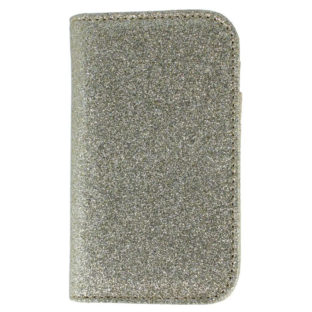 Buxton Women's Sparkle Vegan Leather Snap Card Case, Small Wallets