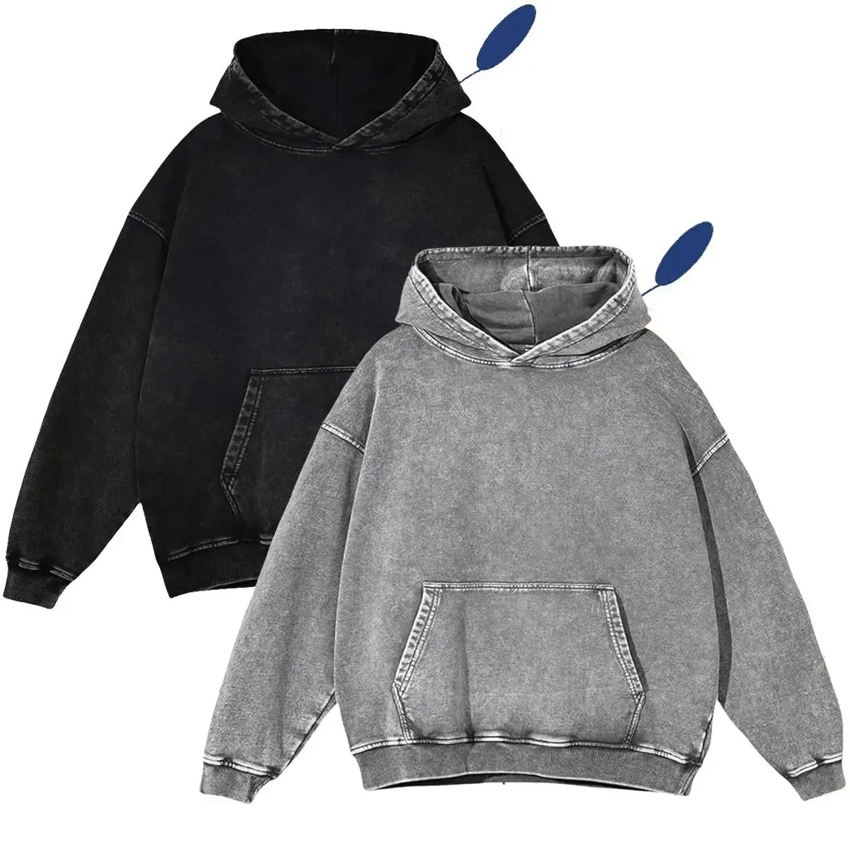 Veiskor High-Quality Oversize Acid-wash , oversized vintage hoodie, unisex heavyweight hoodie, distressed hoodie, unisex couples’ style, with pockets