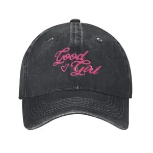 Good Girl By The  Co. 3D Puff Print (UpTo Size 8 Head) Trucker Hat Snapback Adjustable Premium Womens trucker hat