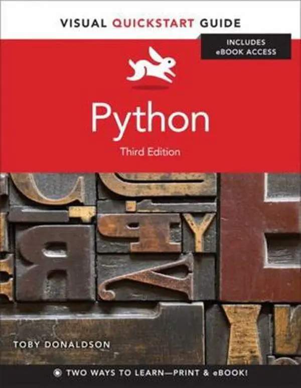 Used Python Tutorial Book - "Python: Visual QuickStart Guide" by Toby Donaldson, English Paperback, Literature & Art Category Books