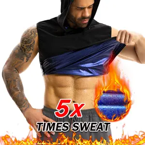 CATTIBOR Menswear Sauna Shirt for Men Anti-Rip Men's Heat Trapping Pullover Vest Hoodies Tank Top for Boxing Exercise，Workout GYM Yoga Clothing For Men