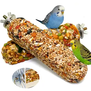 2PCS Parakeet Treat,Natural Parrots Treat Sticks,Vegetable & Grain Flavor Crunch Sticks,Bird Treats for Cockatiel Budgies Lovebirds Canary Conure Finches(Costume Sets)