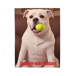 Velveteen Plush Blanket with Bubbles the Bulldog